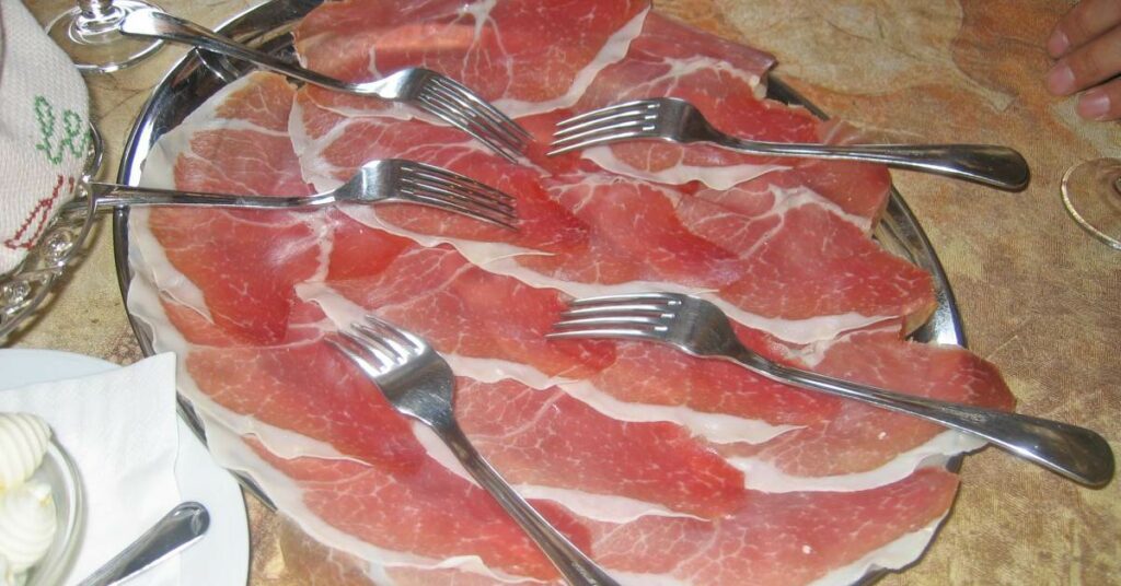 italian ham served at room temperature